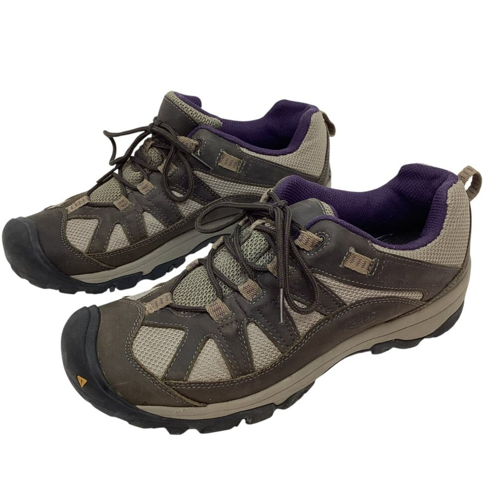Keen Palisades Trail Womens 11 Hiking Low Top Shoes Leather Mesh Brown